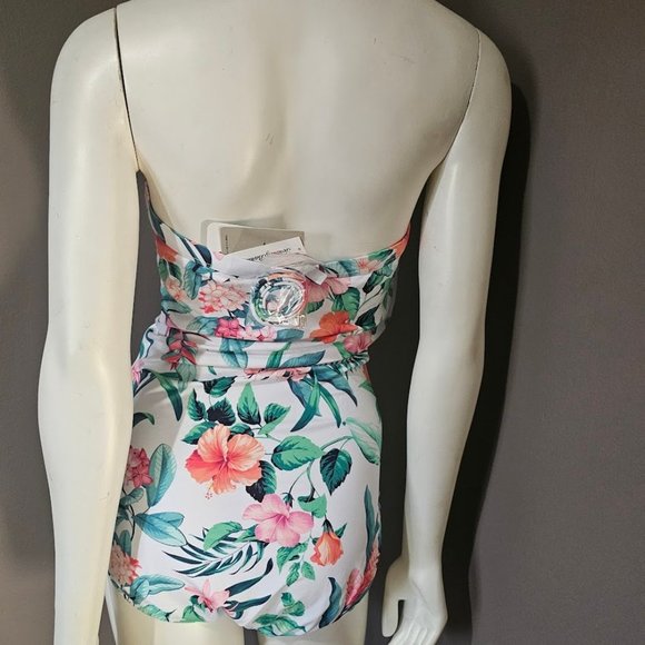 Tommy Bahama Tropi-Calling Bandeau One-Piece Swimsuit Size 16 - Picture 4 of 12